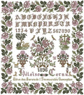 Reflets de Soie ~Heloise Cornu 1896 (powder color version) ~ Counted Cross Stitch Pattern, Antique French Sampler Reproduction, Pattern Only