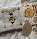 DARLING & WHIMSY DESIGNS "Wild Whimsy Bumblebee" Counted Cross Stitch Pattern, Chart, Pattern Only