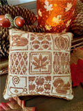 FLOSSABILITIES "Autumn Pillow"  Counted Cross Stitch Pattern  Chart, Fall, Thanksgiving, Pattern Only
