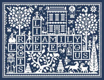 LONG DOG SAMPLERS "Happy Ever After" • Counted Cross Stitch Pattern • Sampler, Chart, Pattern Only