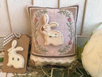 ROVARIS ~ "Rabbit Spring Ornament Little Cushion Kit" Counted Cross Stitch Pattern + KIT, Handmade from Samone, Italy