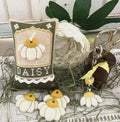 ROVARIS ~ "Daisy Ceramic Little Cushion Kit" Counted Cross Stitch Pattern + KIT, Handmade from Samone, Italy