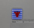 BEAU VERRE ART "Lobster On Stripes Fused Glass Needle Minder"  Magnet  Needleminder  One-of-a-Kind, Handcrafted with Love by Kelly