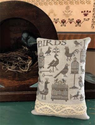 SHAKESPEARE'S PEDDLER "Antique Birds & Cages" Counted Cross Stitch Pattern, Pattern Only