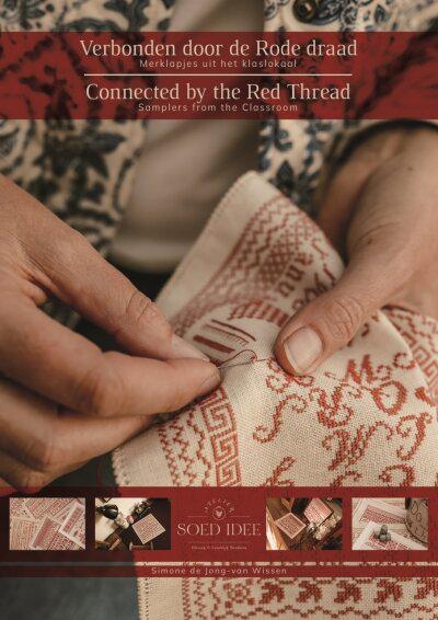 ATELIER SOED IDEE "Connected By The Red Thread - Samplers From The Classroom" Counted Cross Stitch, 6 Red Sampler Patterns, Booklet Only
