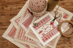 ATELIER SOED IDEE "Connected By The Red Thread - Samplers From The Classroom" Counted Cross Stitch, 6 Red Sampler Patterns, Booklet Only
