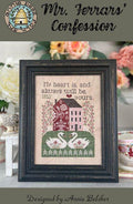 ANNIE BEEZ Folk Art "Mr. Ferrars' Confession" Counted Cross Stitch Pattern, Chart, Pattern Only