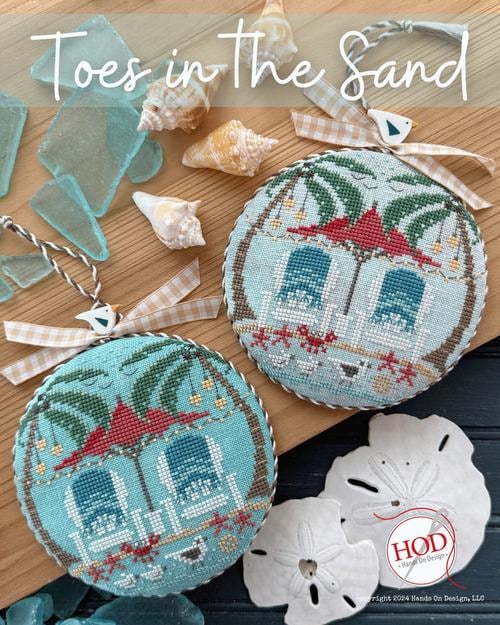 HANDS ON DESIGN "Toes In The Sand", Counted Cross Stitch Pattern, Chart, Pattern Only