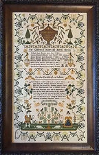 SHAKESPEARE'S PEDDLER "Louisa Horsey 1836" Counted Cross Stitch Pattern, Reproduction Sampler, by Theresa Venette, Pattern Only