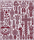 LONG DOG SAMPLERS "Spirit of Llanfair"  Counted Cross Stitch Pattern  Sampler, Chart, Pattern Only