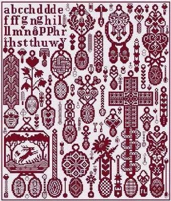 LONG DOG SAMPLERS "Spirit of Llanfair"  Counted Cross Stitch Pattern  Sampler, Chart, Pattern Only