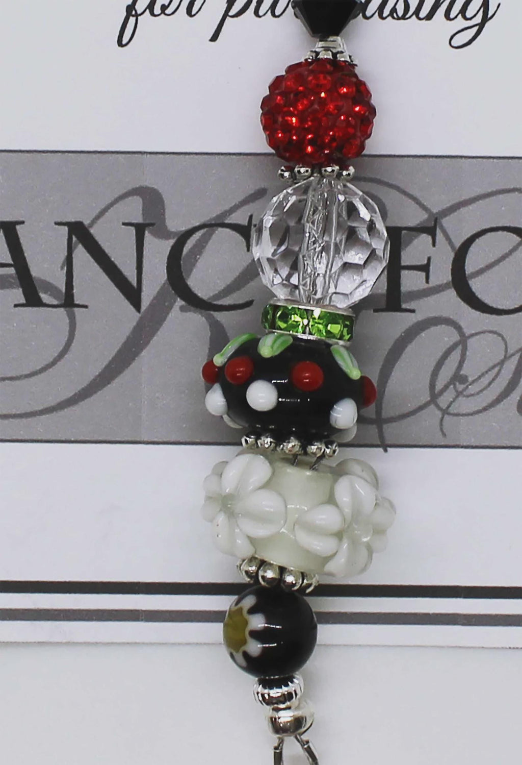 Kelly Clark Studio ~ Red Cat Scissor Fob, Scissor Find, Lanyard Fob, Keyfob, Purse Fob, Key Chain Charm