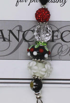 Kelly Clark Studio ~ Red Cat Scissor Fob, Scissor Find, Lanyard Fob, Keyfob, Purse Fob, Key Chain Charm