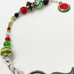 Kelly Clark Studio ~ Watermelon Scissor Fob, Scissor Find, Lanyard Fob, Key Fob, Purse Fob, Key Chain Charm