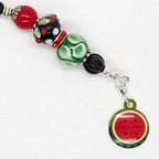 Kelly Clark Studio ~ Watermelon Scissor Fob, Scissor Find, Lanyard Fob, Key Fob, Purse Fob, Key Chain Charm