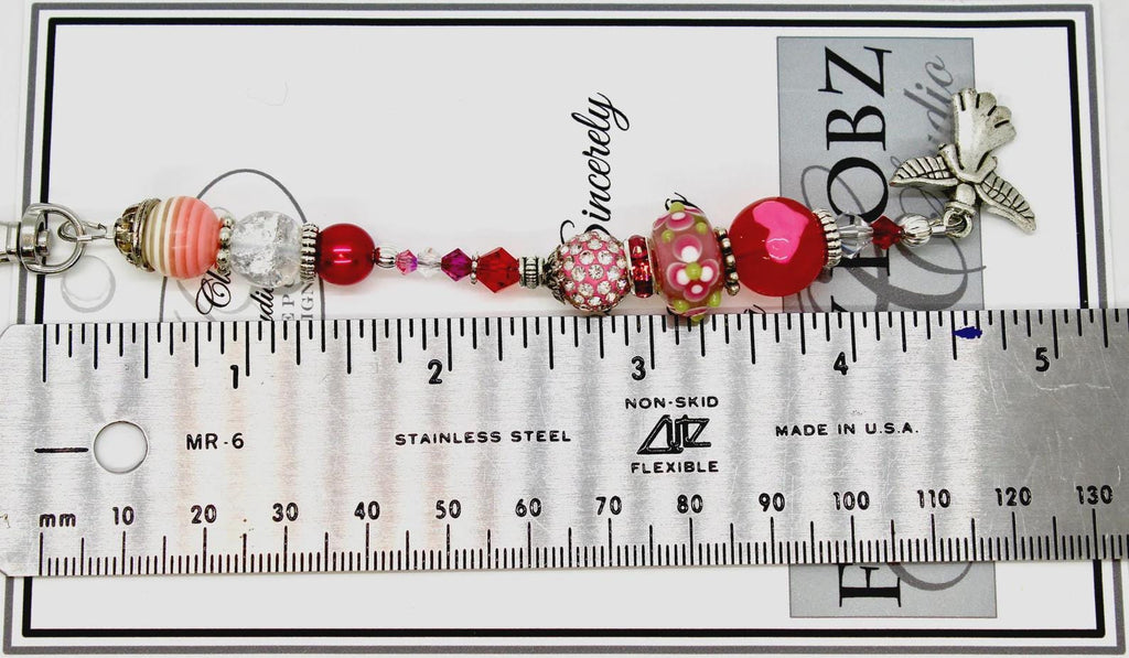 Kelly Clark Studio ~ Valentine Angel Scissor Fob, Scissor Find, Lanyard Fob, Key Fob, Purse Fob, Key Chain Charm.