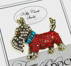 Kelly Clark Studio ~ Scotty Dog In Red Sweater Needle Minder, Needle Dock, Canvas Magnet, Needle Garage, Needleminder