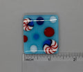 BEAU VERRE ART "Dots Fused Glass Needle Minder"  Magnet  Needleminder  One-of-a-Kind  Handcrafted 5812