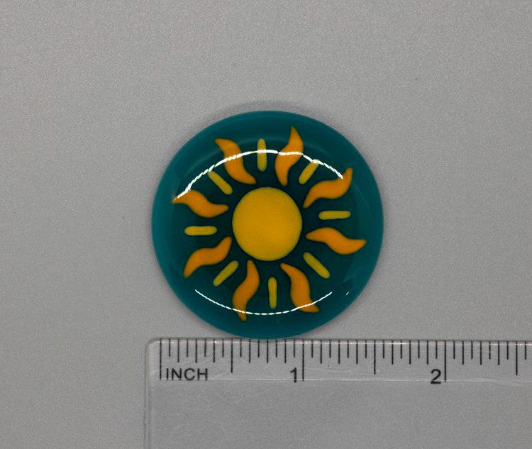 BEAU VERRE ART "Sun Fused Glass Needle Minder"  Magnet  Needleminder  One-of-a-Kind, Handcrafted with Love by Kelly