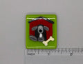 BEAU VERRE ART "Gray Dog Fused Glass Needle Minder" • Magnet • Needleminder • One-of-a-Kind, Handcrafted with Love by Kelly