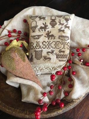 SHAKESPEARE'S PEDDLER "Antique Bunnies & Baskets" Counted Cross Stitch Pattern, Pattern Only