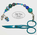 Kelly Clark Studio ~ Horned Owl Charm Scissor Fob, Scissor Find, Lanyard Fob, Key Fob, Purse Fob, Key Chain Charm