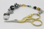 Kelly Clark Studio ~ White Owl Scissor Fob, Scissor Find, Lanyard Fob, Keyfob, Purse Fob