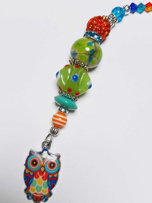 Kelly Clark Studio ~ Hoot Owl Scissor Fob, Scissor Find, Lanyard Fob, Keyfob, Purse Fob