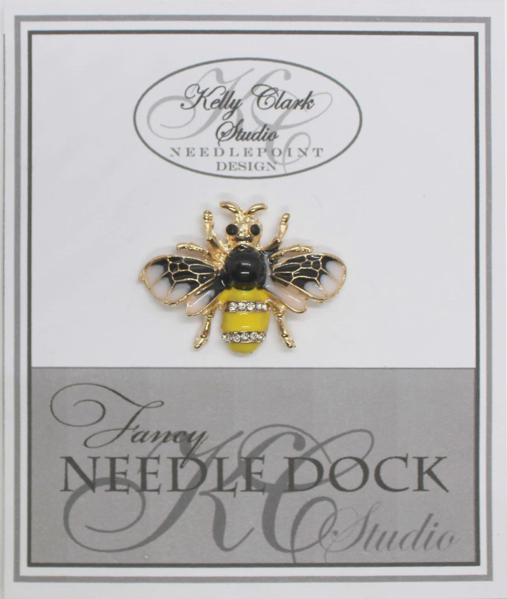 Kelly Clark Studio ~ Bumble Bee Needle Minder, Needle Dock, Canvas Magnet, Needle Garage, Needleminder