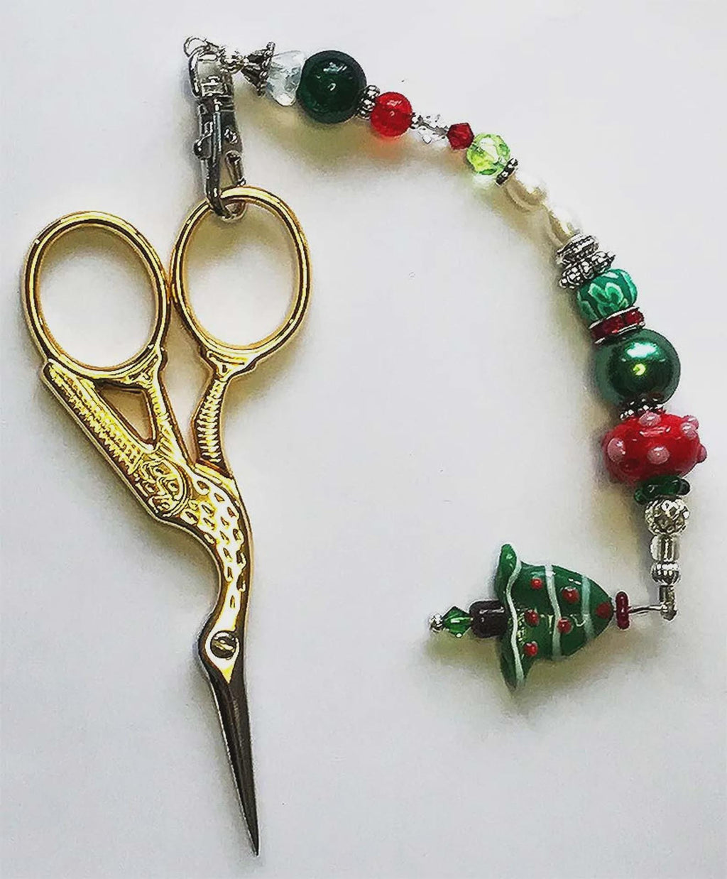 Kelly Clark Studio ~ Oh Christmas Tree Scissor Fob, Scissor Find, Lanyard Fob, Keyfob, Purse Fob, Key Chain Charm