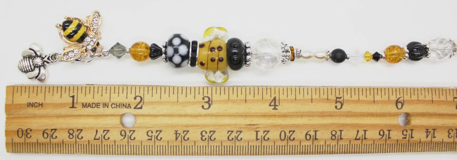 Kelly Clark Studio ~ Honey Bee Scissor Fob, Scissor Find, Lanyard Fob, Key Fob, Purse Fob, Key Chain Charm