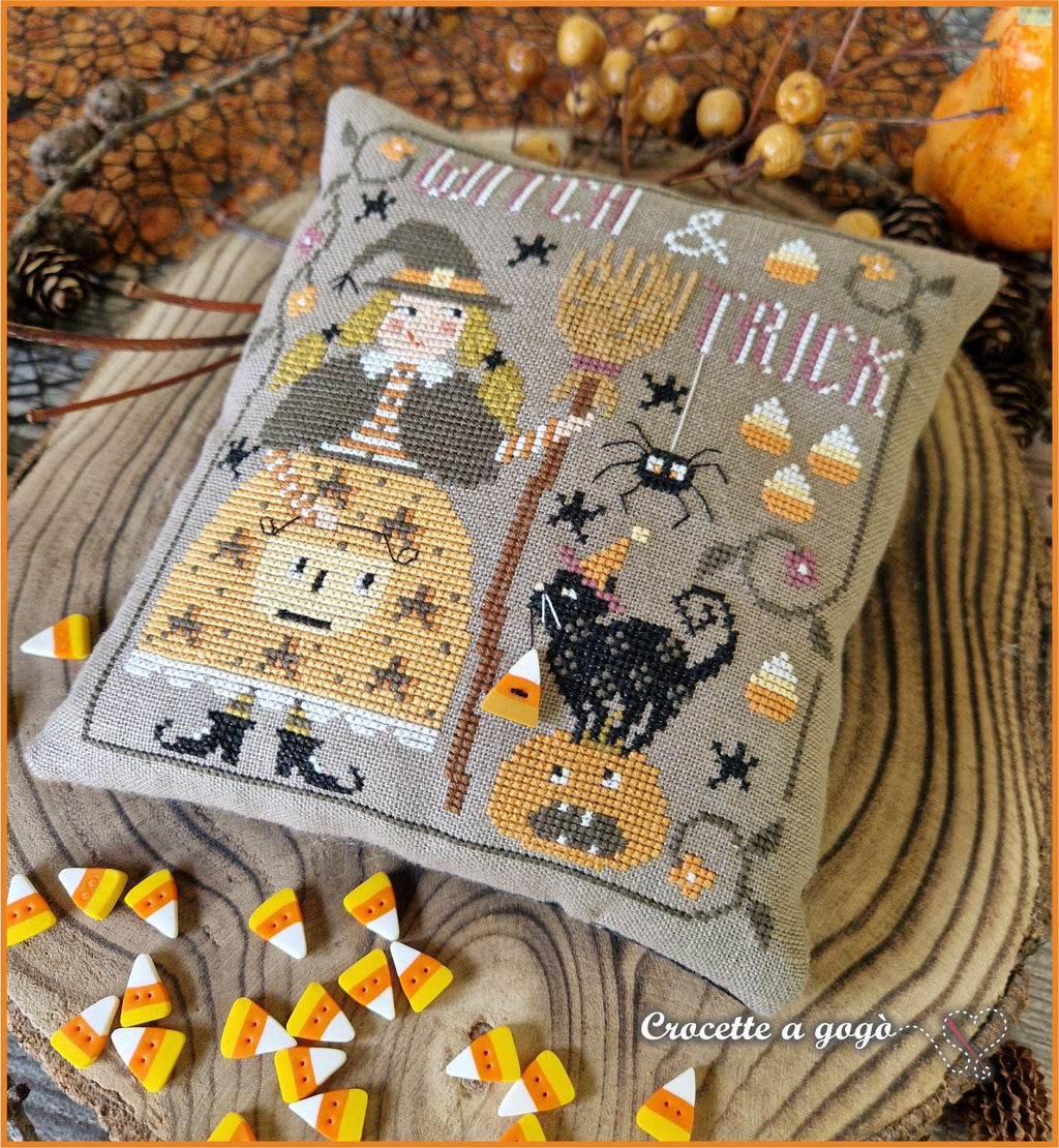 Crocette A Gogo  "The Little Witch"  Counted Cross Stitch Chart  Halloween  Pattern Only
