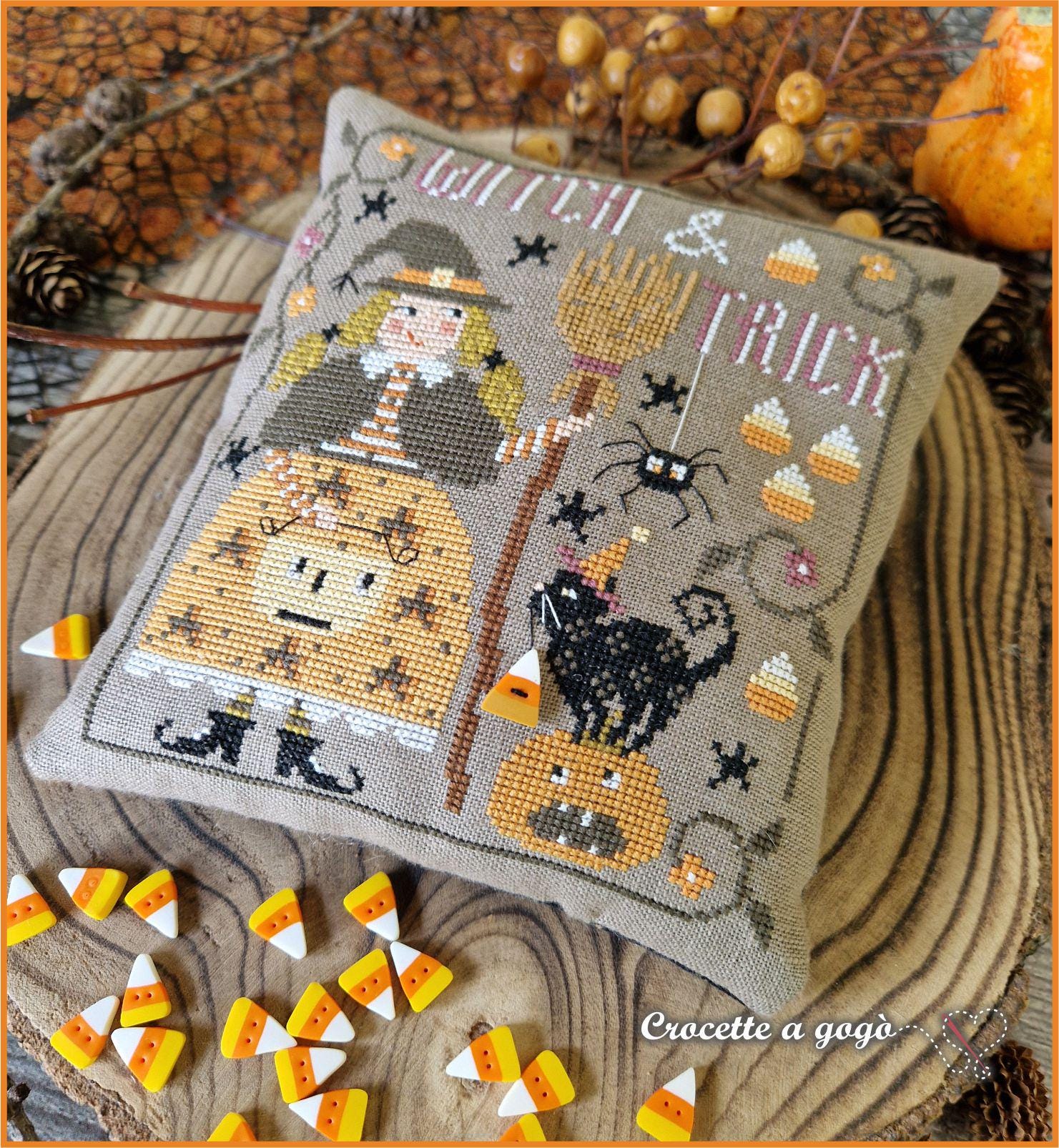 Crocette A Gogo  "The Little Witch"  Counted Cross Stitch Chart  Halloween  Pattern Only