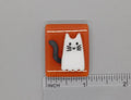 BEAU VERRE ART "Halloween Ghost Cat Fused Glass Needle Minder"  Magnet  Needleminder  One-of-a-Kind  Handcrafted by Kelly