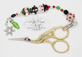 Kelly Clark Studio ~ Snowman Charm Scissor Fob, Scissor Find, Lanyard Fob, Key Fob, Purse Fob, Key Chain Charm