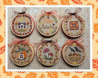 WAXING MOON DESIGNS "Autumn Minii-Rounds"  Counted Cross Stitch Pattern  Autumn, Fall, Pumpkins, Paper Pattern