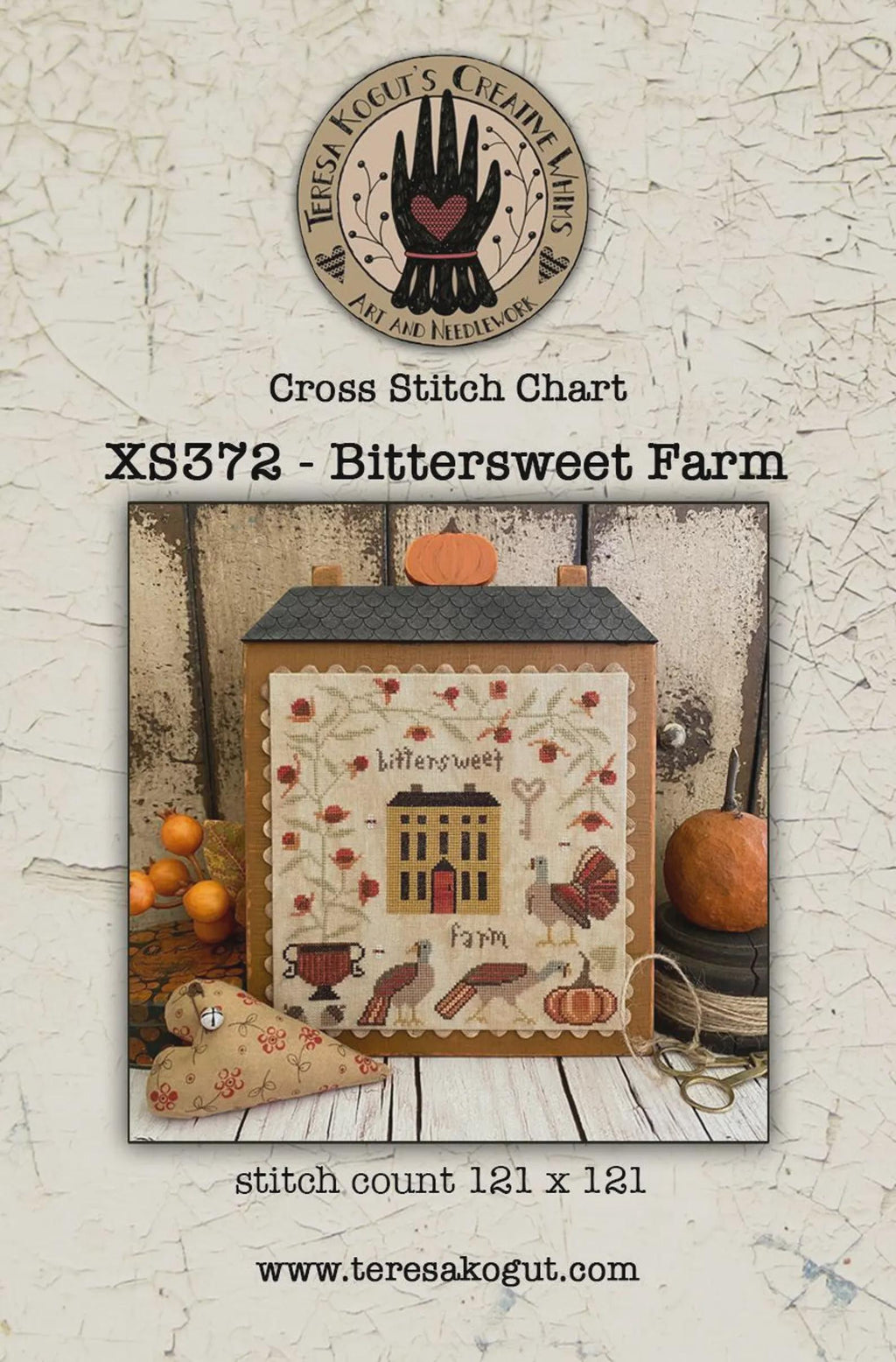 Teresa Kogut Creative Whims "Bittersweet Farm" Counted Cross Stitch Pattern, Chart, Pattern Only