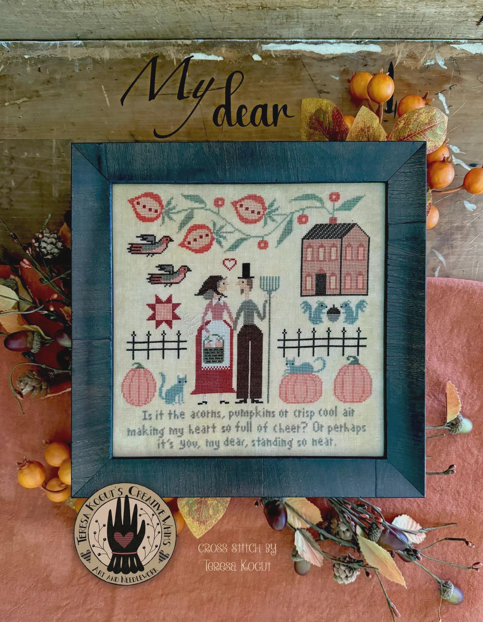 Teresa Kogut Creative Whims "My Dear" Counted Cross Stitch Pattern, Autumn, Chart, Pattern Only