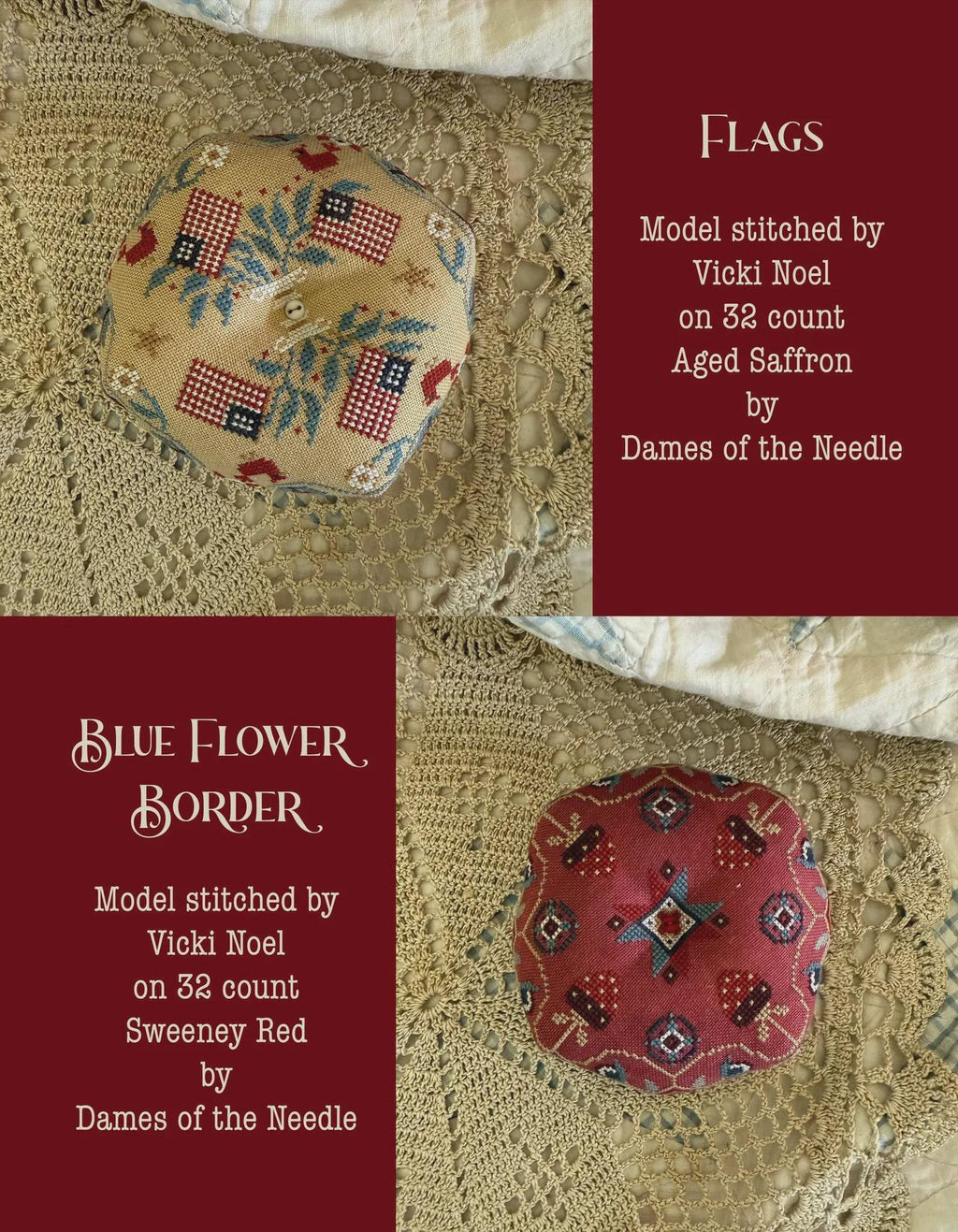 TERESA KOGUT "Land That I Love   Biscornu Book"  Counted Cross Stitch Pattern  10 Designs  Pattern Only