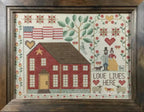 TERESA KOGUT "Love Lives Here - 9 Designs"  Counted Cross Stitch Pattern  Homes, Flowers, Trees, Pets, Sampler, Booklet Only