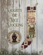 TERESA KOGUT "Naughty or Nice Stocking"  Counted Cross Stitch Pattern  Santa, Winter, Christmas, Pattern Only