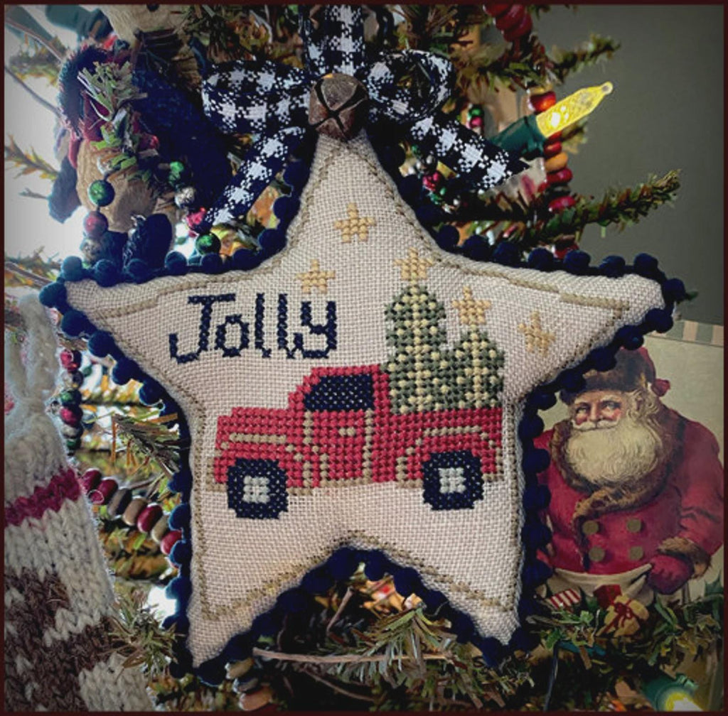 TERESA KOGUT'S Creative Whims "Jolly Truck Star Ornament"  Counted Cross Stitch Pattern  Christmas, Pattern Only