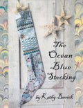 KATHY BARRICK "The Ocean Blue Stocking & Sampler" Counted Cross Stitch Pattern, Chart, Pattern Only