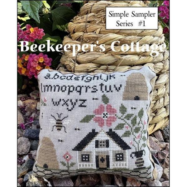 THE SCARLETT HOUSE "Beekeeper's Cottage - Simpler Sampler Series #1" Counted Cross Stitch Pattern, 2025 Needlework Marketplace Release