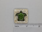 BEAU VERRE ART "Sea Turtle Needle Minder"  Fused Glass Magnet  Summer, Beach,  Needleminder  One-of-a-Kind, Handcrafted 5347