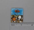 BEAU VERRE ART "Sea Life 2 Fused Glass Needle Minder"  Fused Glass  Magnetic  Needleminder, One-of-a-Kind, Handcrafted 5736