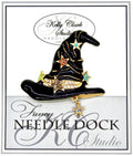 Kelly Clark Studio ~ Glam Witch Hat Needle Minder, Needle Dock, Canvas Magnet, Needle Garage, Needleminder