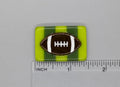 BEAU VERRE ART "Football on Field Fused Glass Needle Minder"  Magnet  Needleminder  One-of-a-Kind  Handcrafted by Kelly