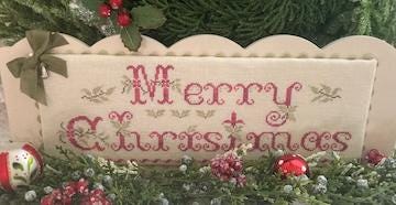 JBW DESIGNS "Merry Christmas" Counted Cross Stitch Pattern, Needlework Marketplace 2025, Pattern Only