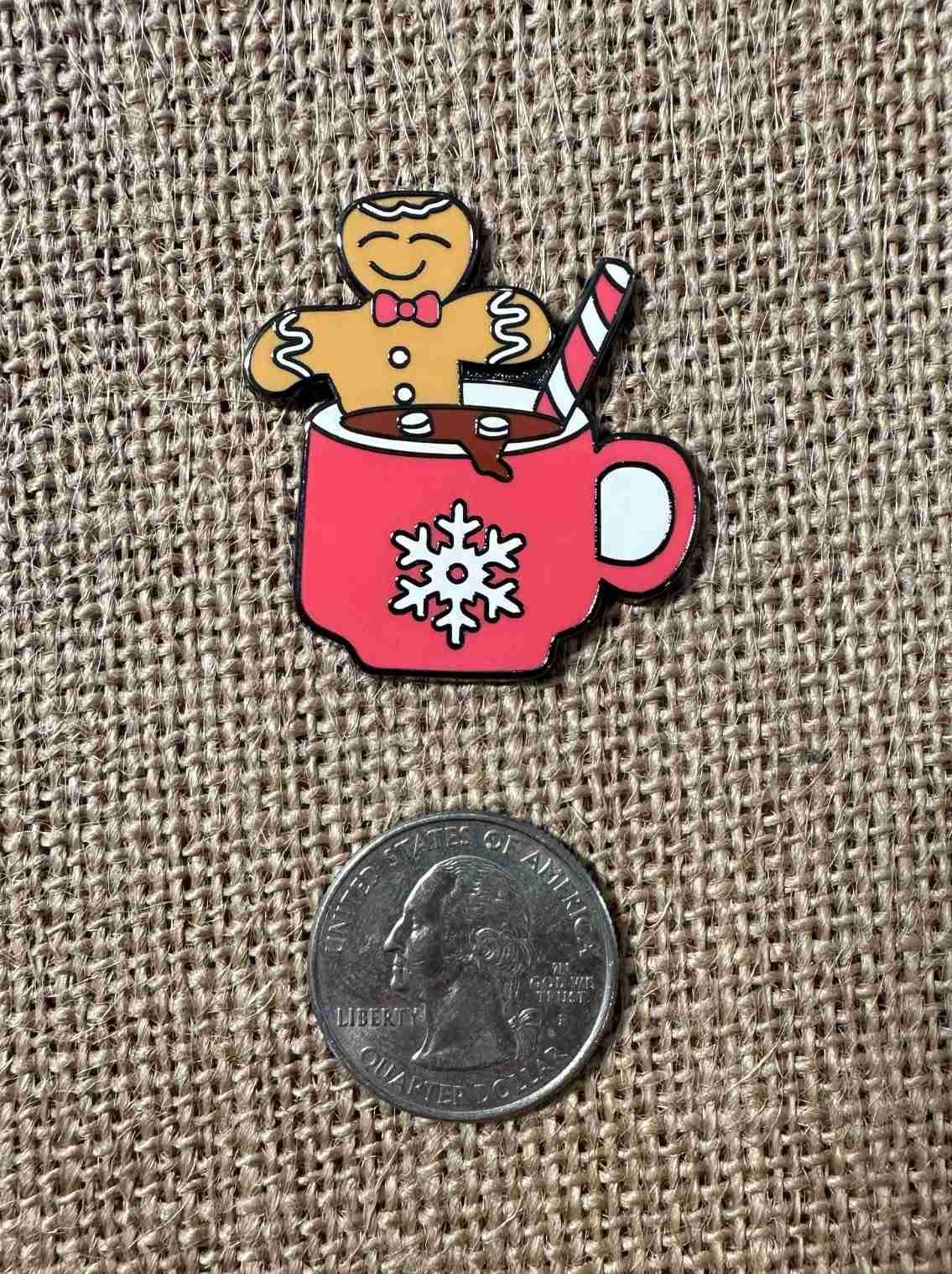 REBEL STITCHER DESIGNS "Gingerbread Soal" Strong High Quality Magnet  Enamel Needle Minder  Christmas  Needlework Marketplace 2025
